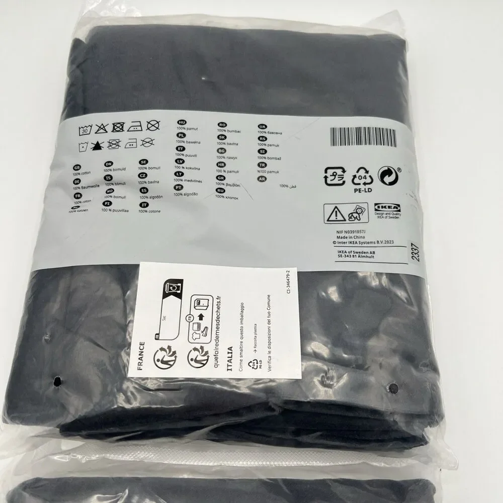 IKEA SANELA Velvet Euro Sham Cushion Set Of 2  Gray 26